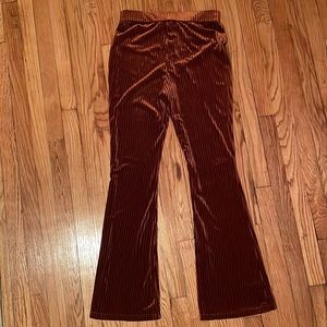 Velvet flair pants. Size large.